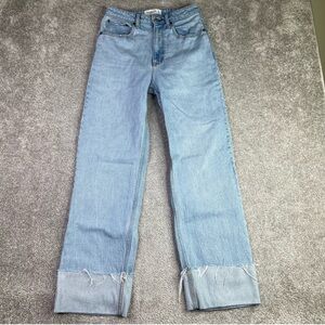 Abercrombie & Fitch 90’s Relaxed Jeans Women’s 27 Blue Straight High Rise Cuffed